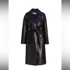 Trench Coat with blue satin lining